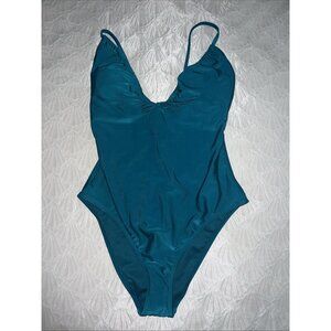 Shade & Shore one piece bathing suit swim suit size M (8-10) blue NWOT's